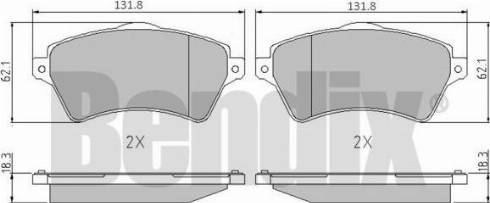 BENDIX 510453 - Kit pastiglie freno, Freno a disco autozon.pro