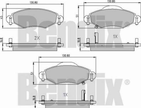 BENDIX 510452 - Kit pastiglie freno, Freno a disco autozon.pro