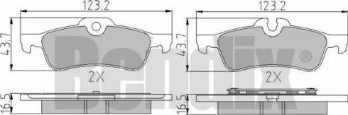 BENDIX 510457 - Kit pastiglie freno, Freno a disco autozon.pro