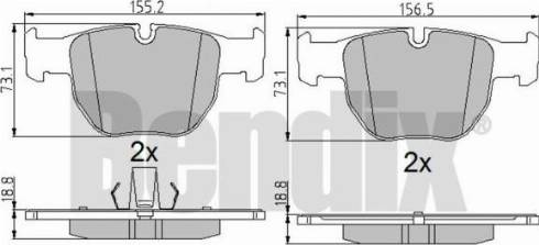 BENDIX 510467 - Kit pastiglie freno, Freno a disco autozon.pro