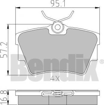 BENDIX 510404 - Kit pastiglie freno, Freno a disco autozon.pro