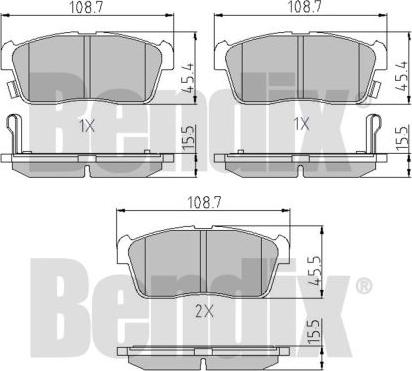 BENDIX 510406 - Kit pastiglie freno, Freno a disco autozon.pro