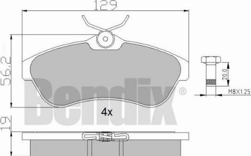 BENDIX 510408 - Kit pastiglie freno, Freno a disco autozon.pro