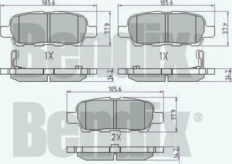 BENDIX 510416 - Kit pastiglie freno, Freno a disco autozon.pro