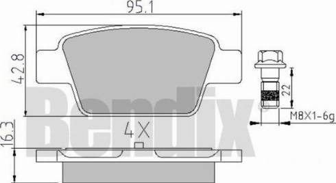 BENDIX 510410 - Kit pastiglie freno, Freno a disco autozon.pro