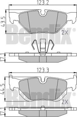 BENDIX 510489 - Kit pastiglie freno, Freno a disco autozon.pro