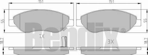 BENDIX 510486 - Kit pastiglie freno, Freno a disco autozon.pro