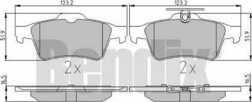 BENDIX 510481 - Kit pastiglie freno, Freno a disco autozon.pro