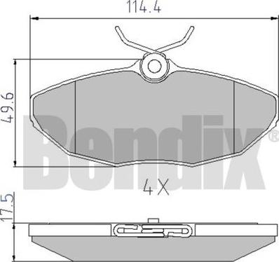 BENDIX 510488 - Kit pastiglie freno, Freno a disco autozon.pro