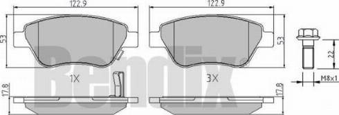 BENDIX 510487 - Kit pastiglie freno, Freno a disco autozon.pro