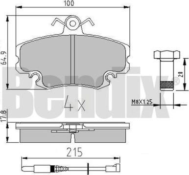 BENDIX 510434 - Kit pastiglie freno, Freno a disco autozon.pro