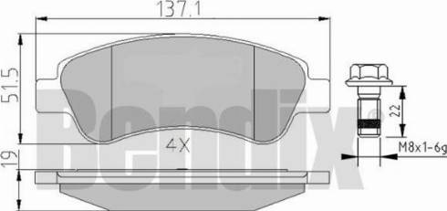 BENDIX 510430 - Kit pastiglie freno, Freno a disco autozon.pro