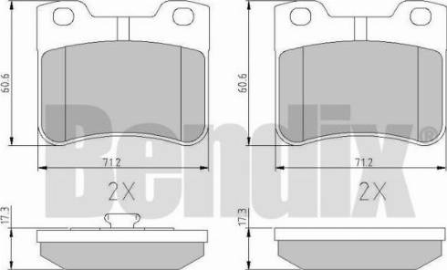 BENDIX 510431 - Kit pastiglie freno, Freno a disco autozon.pro