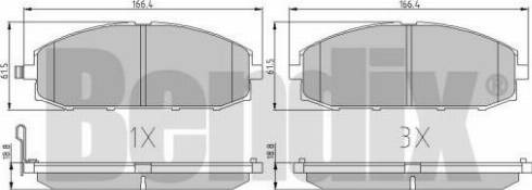 BENDIX 510432 - Kit pastiglie freno, Freno a disco autozon.pro