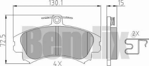 BENDIX 510437 - Kit pastiglie freno, Freno a disco autozon.pro