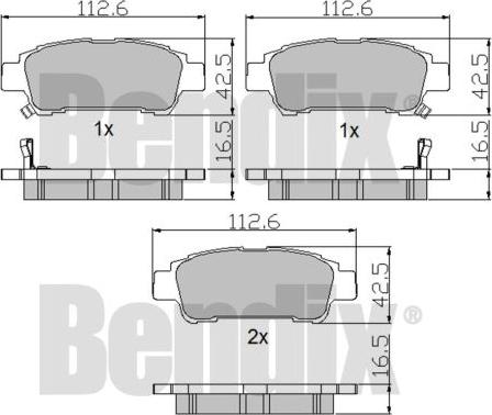 BENDIX 510425 - Kit pastiglie freno, Freno a disco autozon.pro