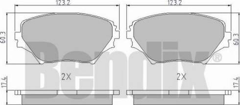 BENDIX 510420 - Kit pastiglie freno, Freno a disco autozon.pro