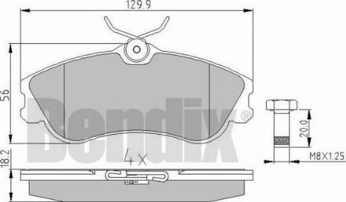 BENDIX 510423 - Kit pastiglie freno, Freno a disco autozon.pro