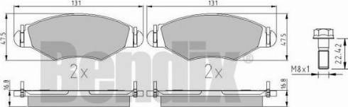 BENDIX 510422 - Kit pastiglie freno, Freno a disco autozon.pro