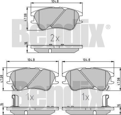 BENDIX 510427 - Kit pastiglie freno, Freno a disco autozon.pro