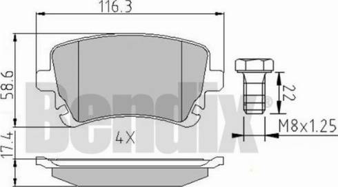 BENDIX 510478 - Kit pastiglie freno, Freno a disco autozon.pro