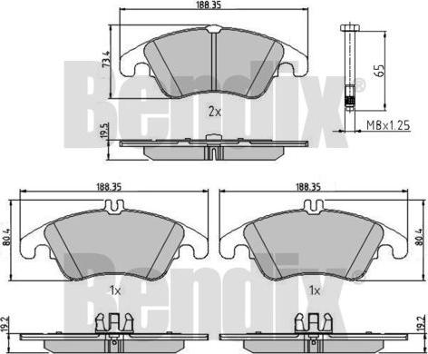 BENDIX 510595 - Kit pastiglie freno, Freno a disco autozon.pro