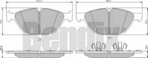 BENDIX 510598 - Kit pastiglie freno, Freno a disco autozon.pro