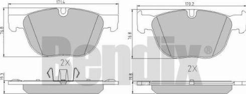 BENDIX 510597 - Kit pastiglie freno, Freno a disco autozon.pro