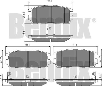 BENDIX 510549 - Kit pastiglie freno, Freno a disco autozon.pro