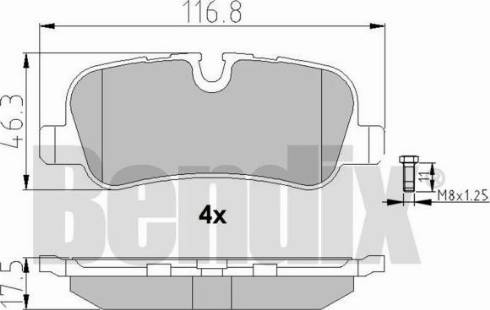 BENDIX 510544 - Kit pastiglie freno, Freno a disco autozon.pro