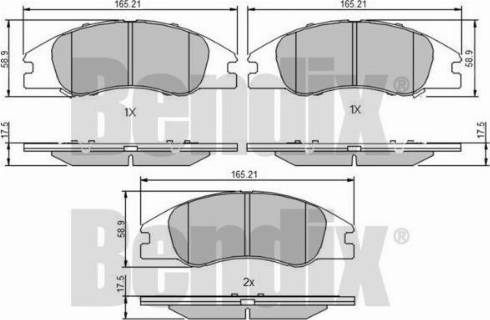 BENDIX 510541 - Kit pastiglie freno, Freno a disco autozon.pro