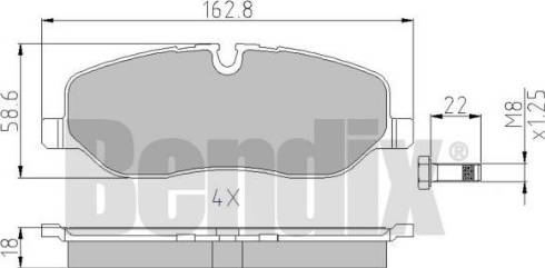 BENDIX 510543 - Kit pastiglie freno, Freno a disco autozon.pro