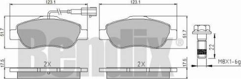 BENDIX 510559 - Kit pastiglie freno, Freno a disco autozon.pro