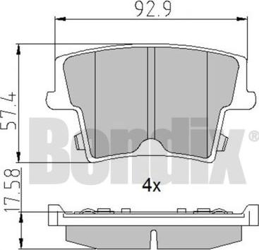 BENDIX 510556 - Kit pastiglie freno, Freno a disco autozon.pro