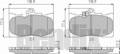 BENDIX 510560 - Kit pastiglie freno, Freno a disco autozon.pro