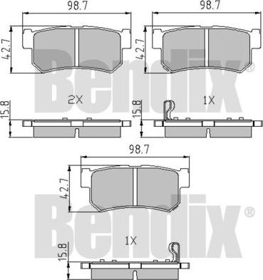 BENDIX 510563 - Kit pastiglie freno, Freno a disco autozon.pro