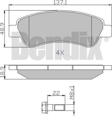 BENDIX 510562 - Kit pastiglie freno, Freno a disco autozon.pro