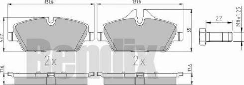 BENDIX 510505 - Kit pastiglie freno, Freno a disco autozon.pro