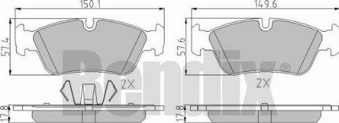 BENDIX 510506 - Kit pastiglie freno, Freno a disco autozon.pro