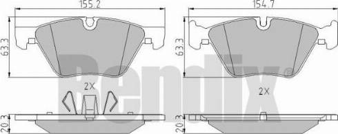 BENDIX 510507 - Kit pastiglie freno, Freno a disco autozon.pro