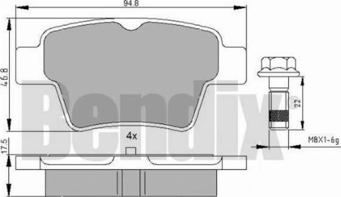 BENDIX 510514 - Kit pastiglie freno, Freno a disco autozon.pro