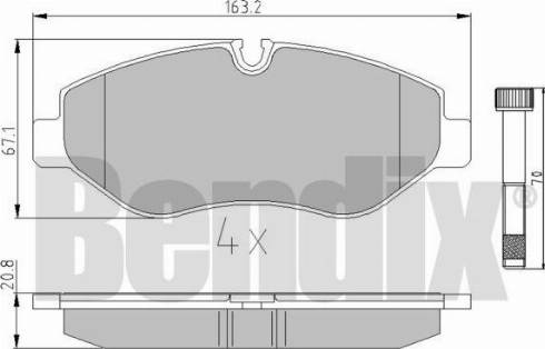 BENDIX 510517 - Kit pastiglie freno, Freno a disco autozon.pro