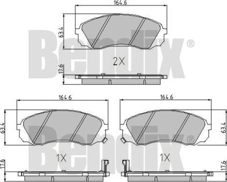 BENDIX 510584 - Kit pastiglie freno, Freno a disco autozon.pro