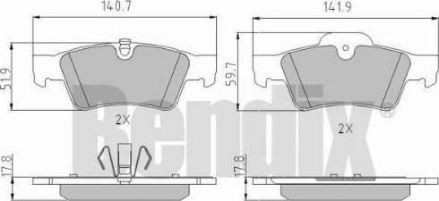 BENDIX 510583 - Kit pastiglie freno, Freno a disco autozon.pro