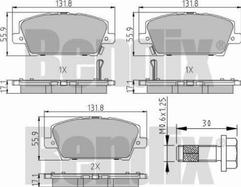 BENDIX 510534 - Kit pastiglie freno, Freno a disco autozon.pro