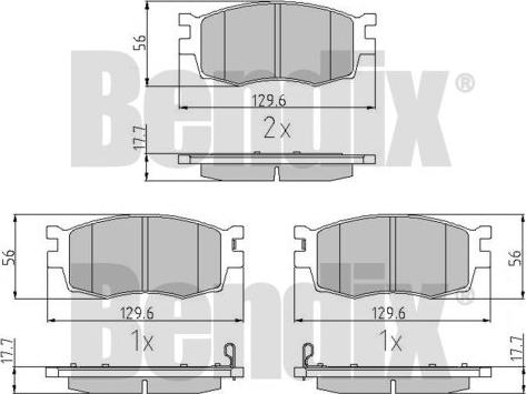 BENDIX 510537 - Kit pastiglie freno, Freno a disco autozon.pro