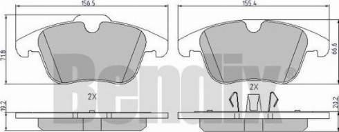 BENDIX 510526 - Kit pastiglie freno, Freno a disco autozon.pro