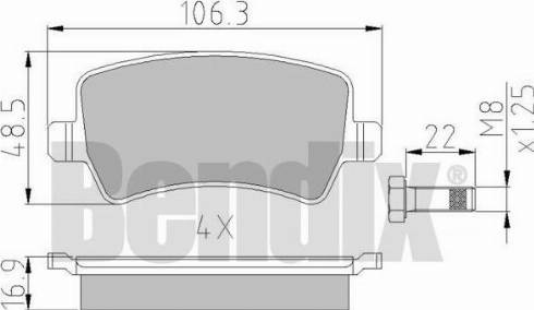 BENDIX 510528 - Kit pastiglie freno, Freno a disco autozon.pro