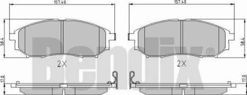 BENDIX 510522 - Kit pastiglie freno, Freno a disco autozon.pro