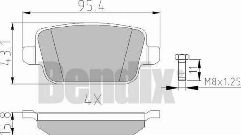 BENDIX 510527 - Kit pastiglie freno, Freno a disco autozon.pro